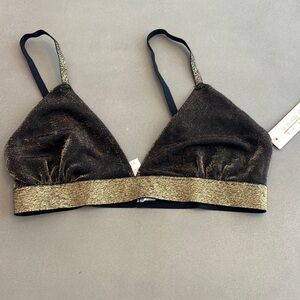 Elegant Black and Gold Bralette